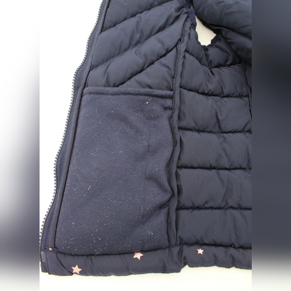 GAP Girls XS Navy & Pink Quilted Puffer Vest - Picture 2 of 5